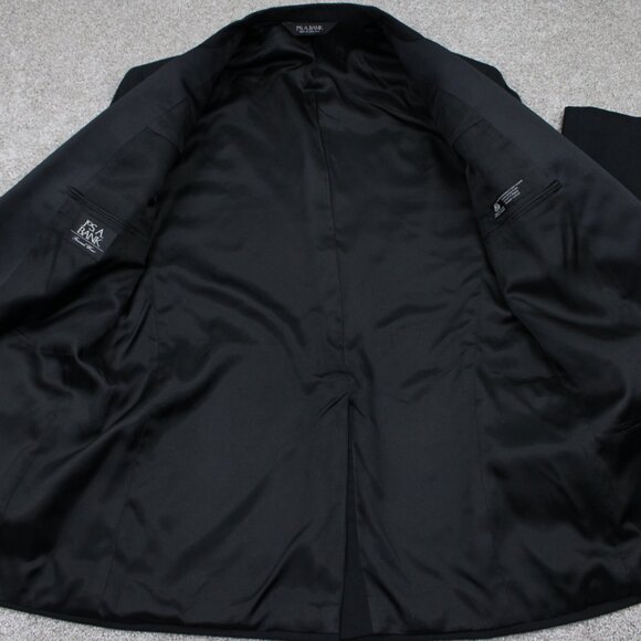 Jos. A. Bank Blazer Mens 42L Black 100% Wool 1 Button Single Vent Sports Jacket - Picture 5 of 12
